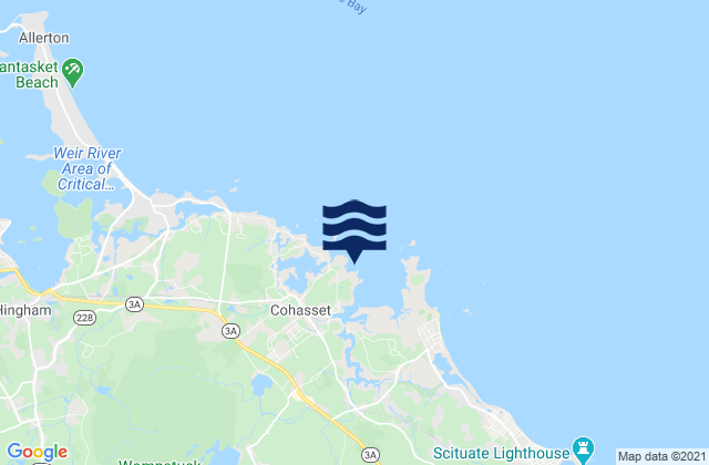 Mapa de mareas Sandy Cove, United States