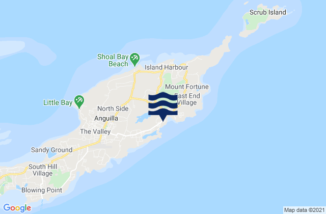 Mapa de mareas Sandy Hill, Anguilla
