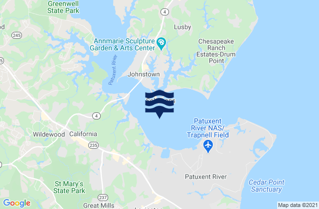 Mapa de mareas Sandy Point 0.5 mile south of, United States