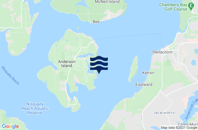 Mapa de mareas Sandy Point Anderson Island Puget Sound, United States