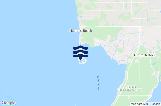 Mapa de mareas Sandy Point Lummi Bay, United States