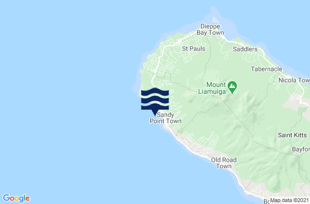 Mapa de mareas Sandy Point Town, Saint Kitts and Nevis