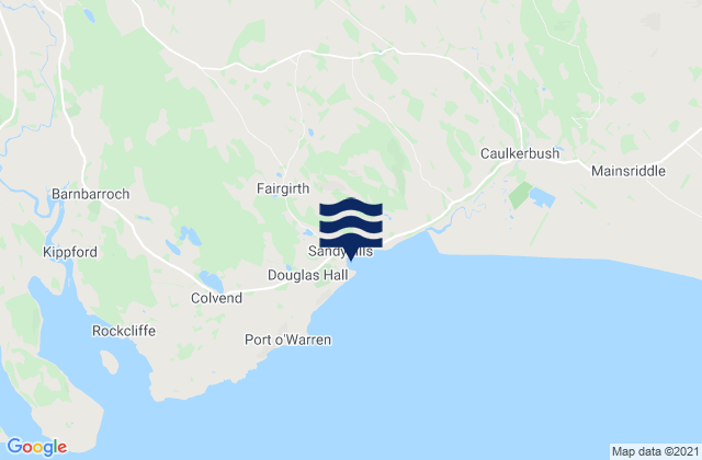 Mapa de mareas Sandyhills Beach, United Kingdom