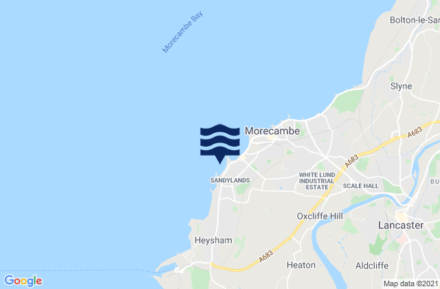 Mapa de mareas Sandylands Beach, United Kingdom