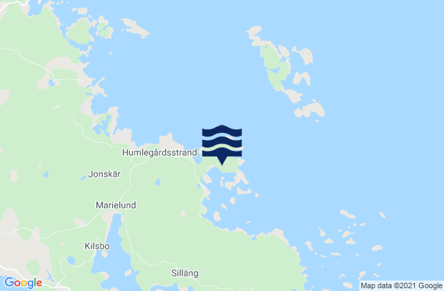 Mapa de mareas Sandön, Sweden