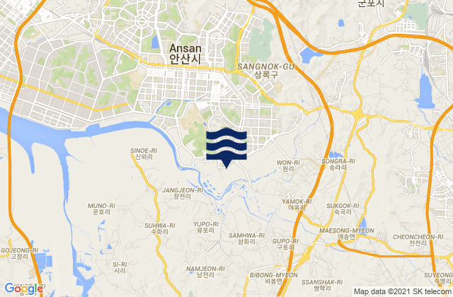 Mapa de mareas Sangnok-gu, South Korea