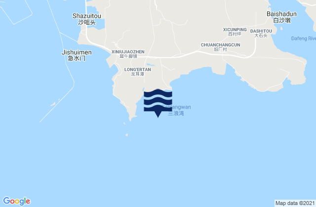 Mapa de mareas Sanniang Wan, China
