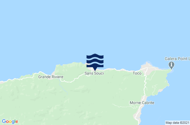 Mapa de mareas Sans Sousi, Trinidad and Tobago