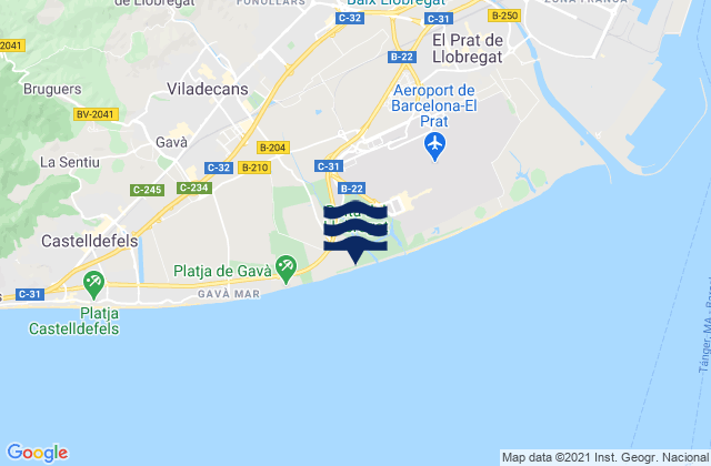 Mapa de mareas Sant Boi de Llobregat, Spain