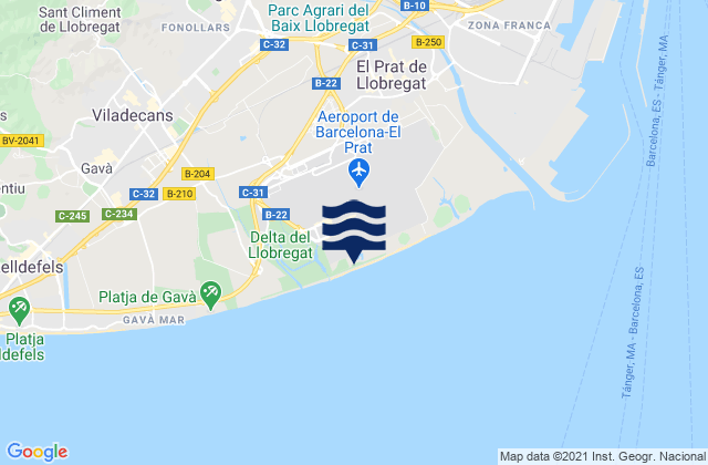 Mapa de mareas Sant Joan Despí, Spain