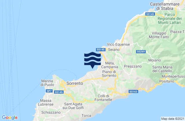 Mapa de mareas Sant'Agnello, Italy
