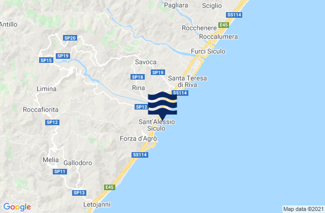 Mapa de mareas Sant'Alessio Siculo, Italy