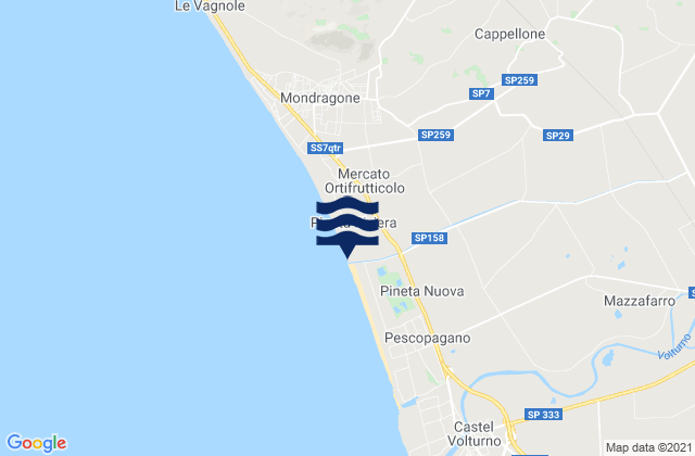 Mapa de mareas Sant'Andrea-Pizzone-Ciamprisco, Italy