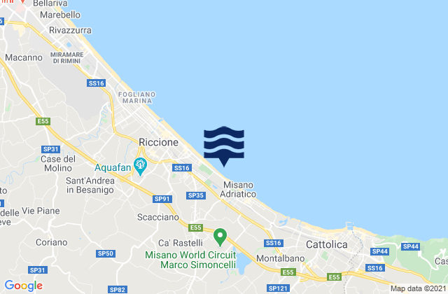 Mapa de mareas Sant'Andrea in Casale, Italy