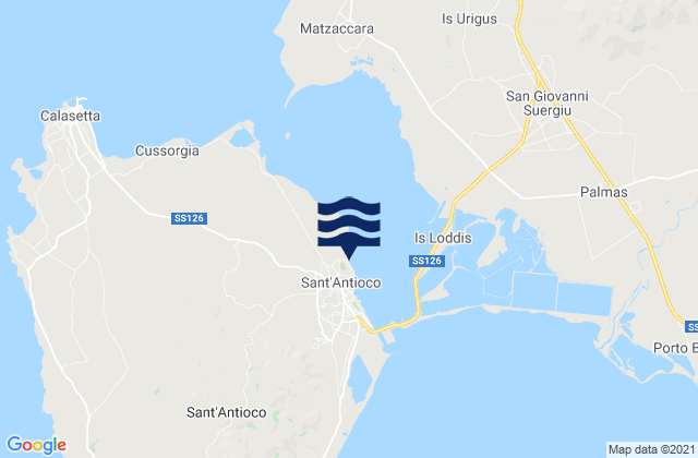 Mapa de mareas Sant'Antioco, Italy