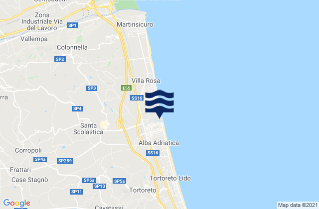 Mapa de mareas Sant'Omero, Italy