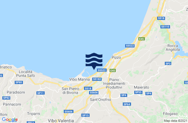 Mapa de mareas Sant'Onofrio, Italy