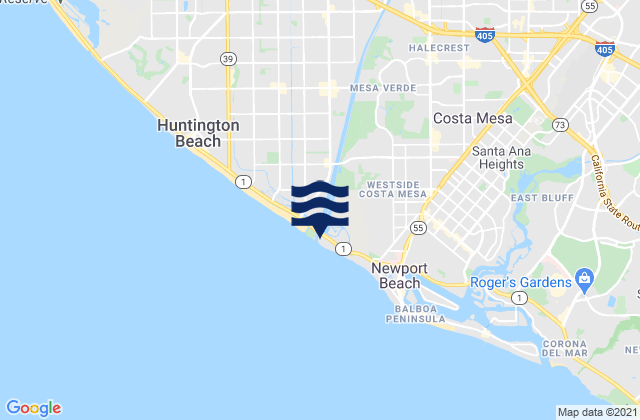 Mapa de mareas Santa Ana River Jetties, United States
