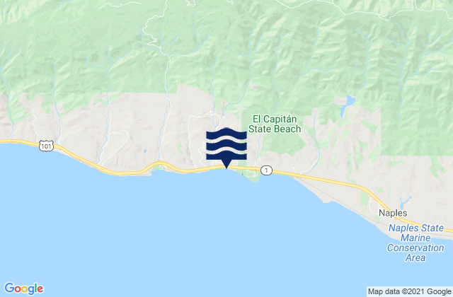 Mapa de mareas Santa Barbara County, United States