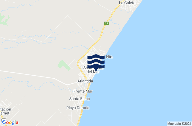 Mapa de mareas Santa Clara del Mar, Argentina
