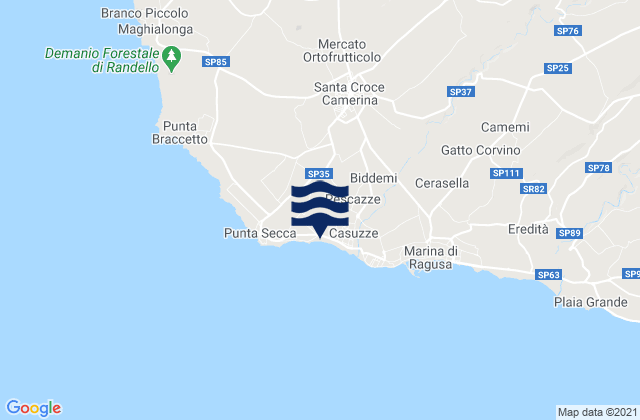 Mapa de mareas Santa Croce Camerina, Italy
