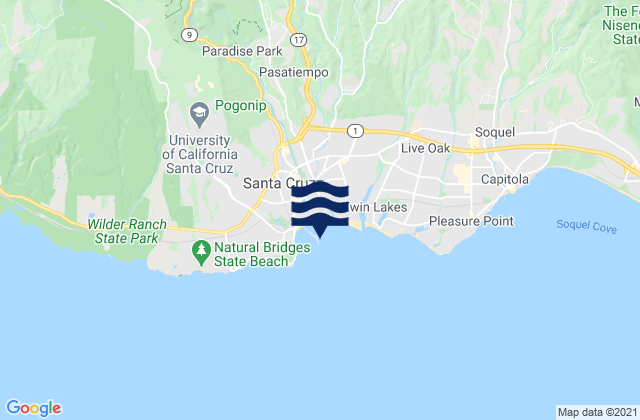 Mapa de mareas Santa Cruz (Monterey Bay), United States