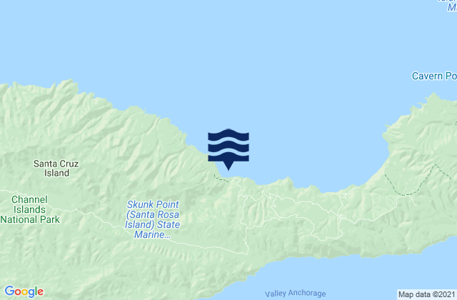 Mapa de mareas Santa Cruz Island, United States