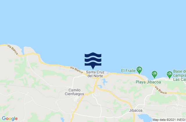 Mapa de mareas Santa Cruz del Norte, Cuba