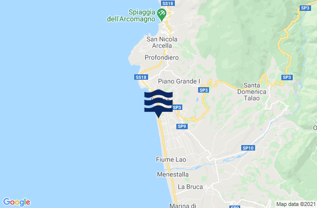 Mapa de mareas Santa Domenica Talao, Italy