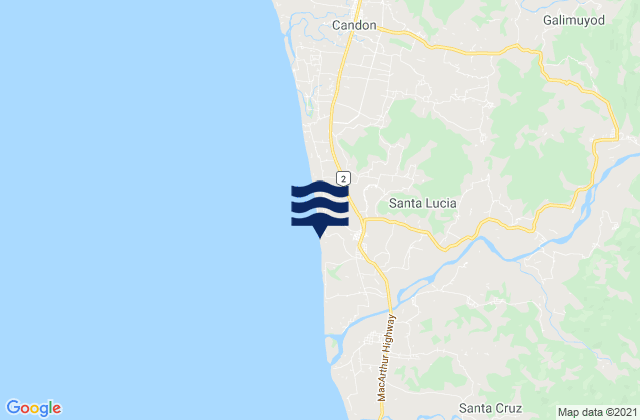 Mapa de mareas Santa Lucia, Philippines