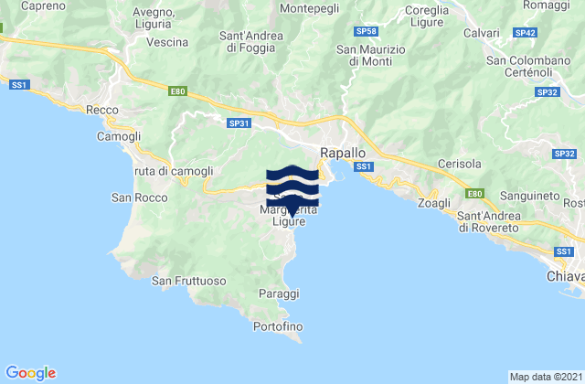 Mapa de mareas Santa Margherita Ligure, Italy