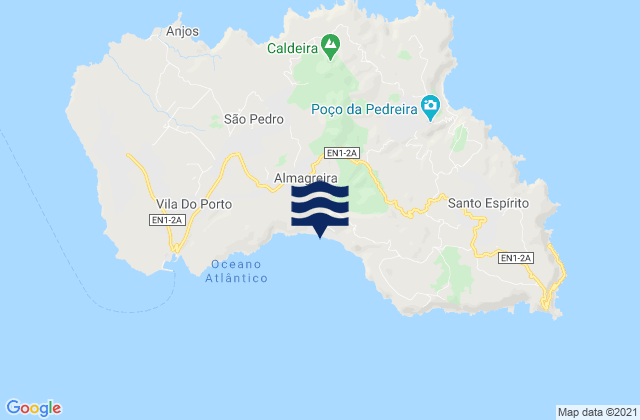 Mapa de mareas Santa Maria - Praia Formosa, Portugal