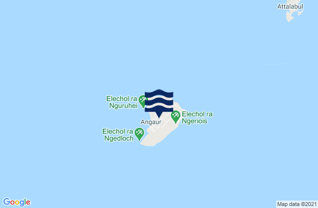 Mapa de mareas Santa Maria Anguar, Palau