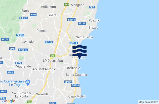 Mapa de mareas Santa Maria la Stella, Italy