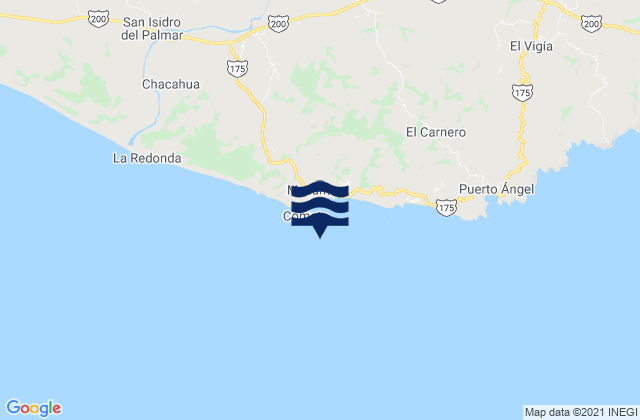 Mapa de mareas Santa María Tonameca, Mexico