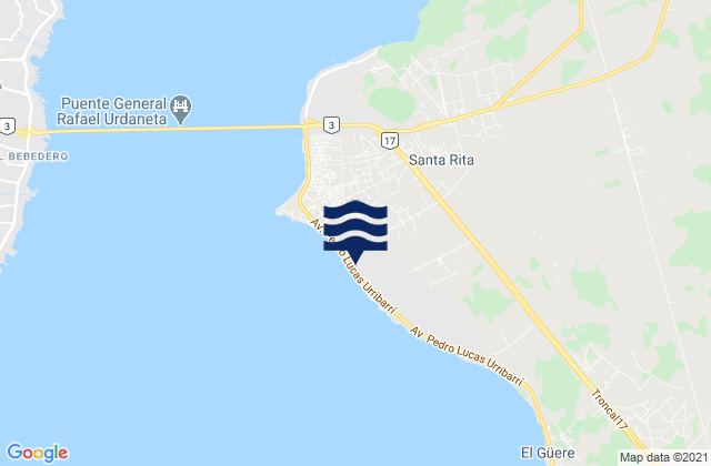 Mapa de mareas Santa Rita, Venezuela