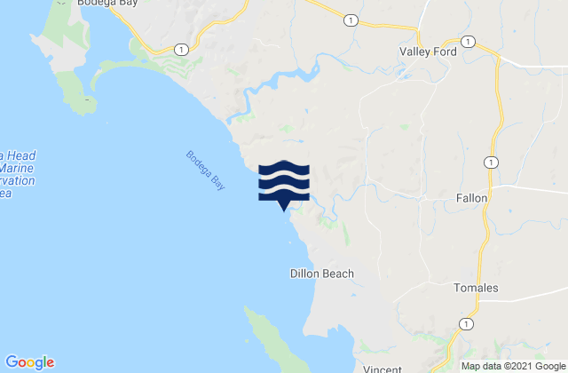 Mapa de mareas Santa Rosa Creek, United States
