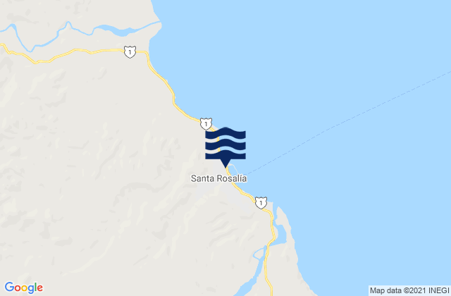Mapa de mareas Santa Rosalía, Mexico