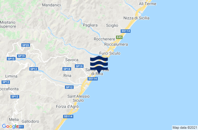Mapa de mareas Santa Teresa di Riva, Italy