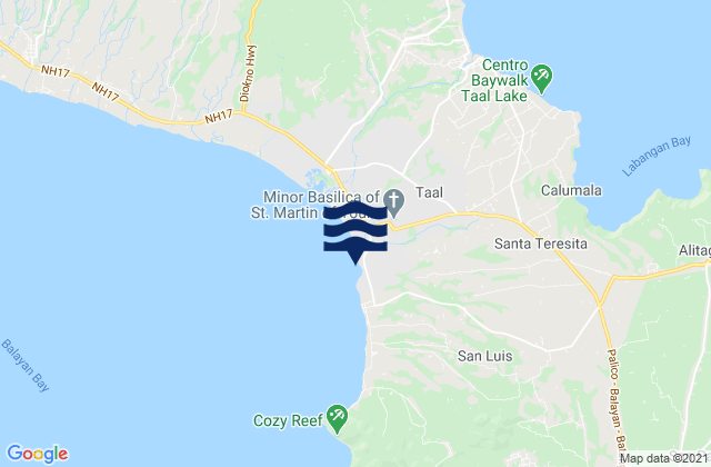 Mapa de mareas Santa Teresita, Philippines