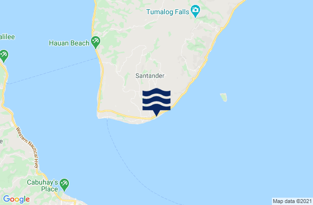 Mapa de mareas Santander Poblacion, Philippines