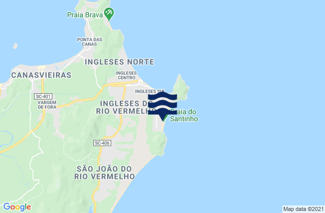Mapa de mareas Santinho, Brazil