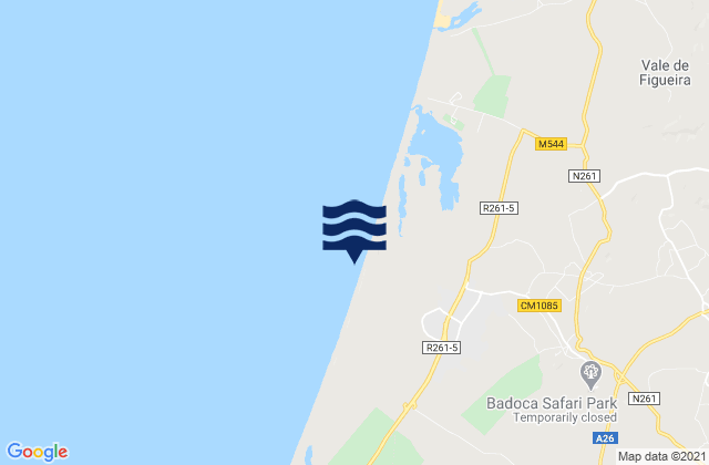 Mapa de mareas Santo André, Portugal