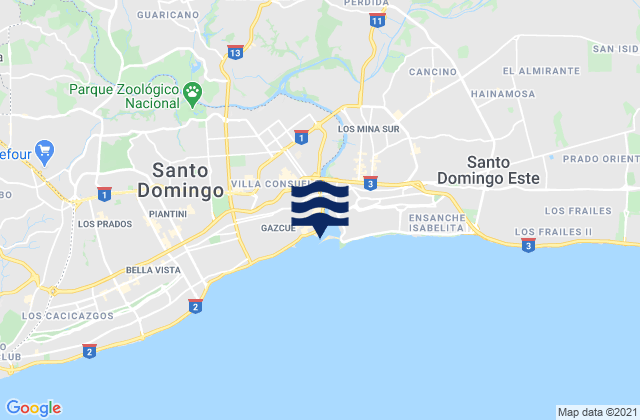 Mapa de mareas Santo Domingo (Ciudad Trujillo), Dominican Republic