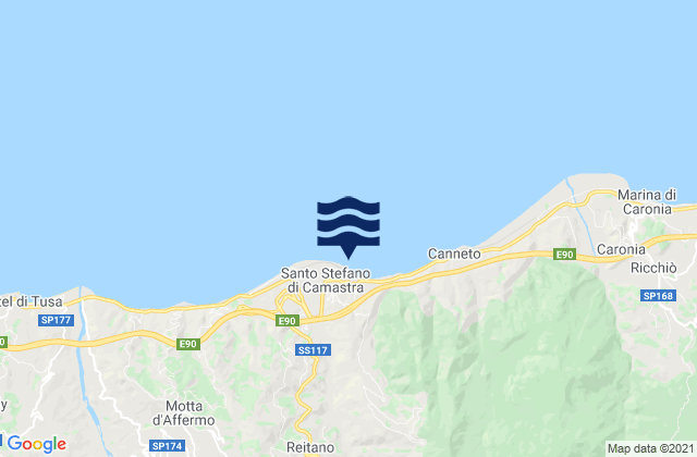 Mapa de mareas Santo Stefano di Camastra, Italy