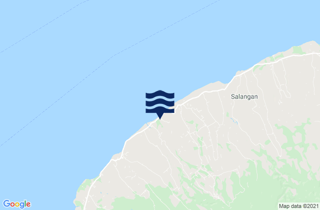 Mapa de mareas Santong, Indonesia