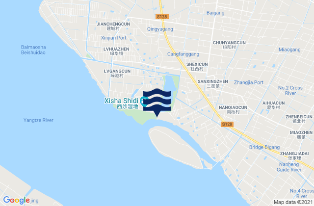 Mapa de mareas Sanxing, China