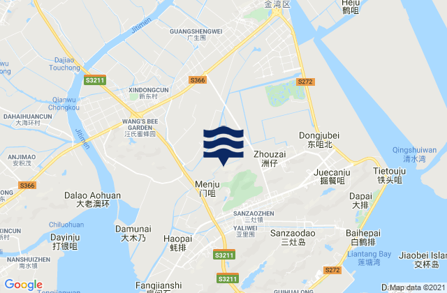 Mapa de mareas Sanzao, China