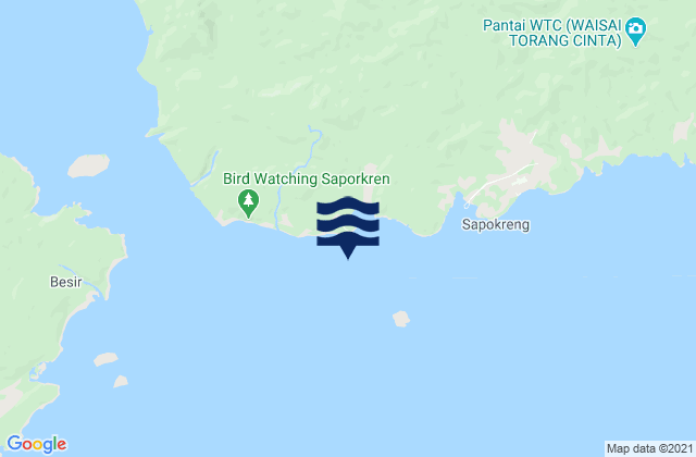 Mapa de mareas Saonek Dampier Strait, Indonesia