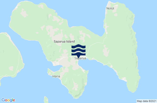 Mapa de mareas Saparua, Indonesia